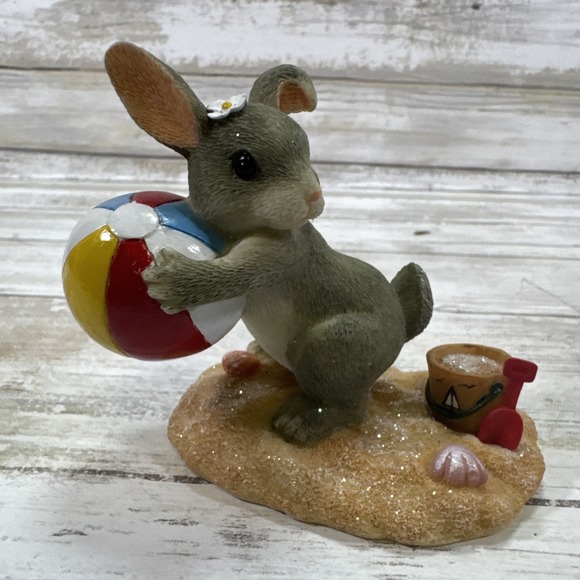 Charming‎ Tails Beach Bunnie Rabbit 83101 Fitz & Floyd Boxed - Picture 1 of 5